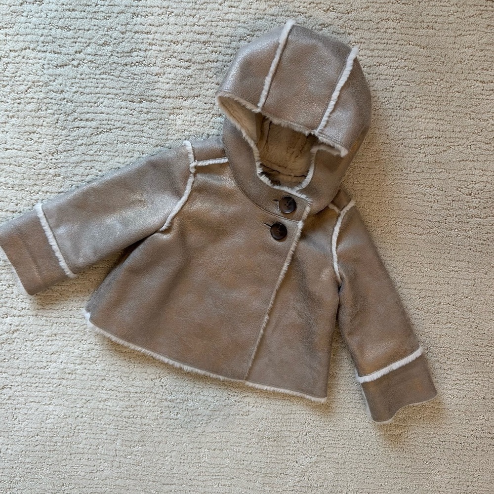 Metallic Gold Toddler Swing Jacket